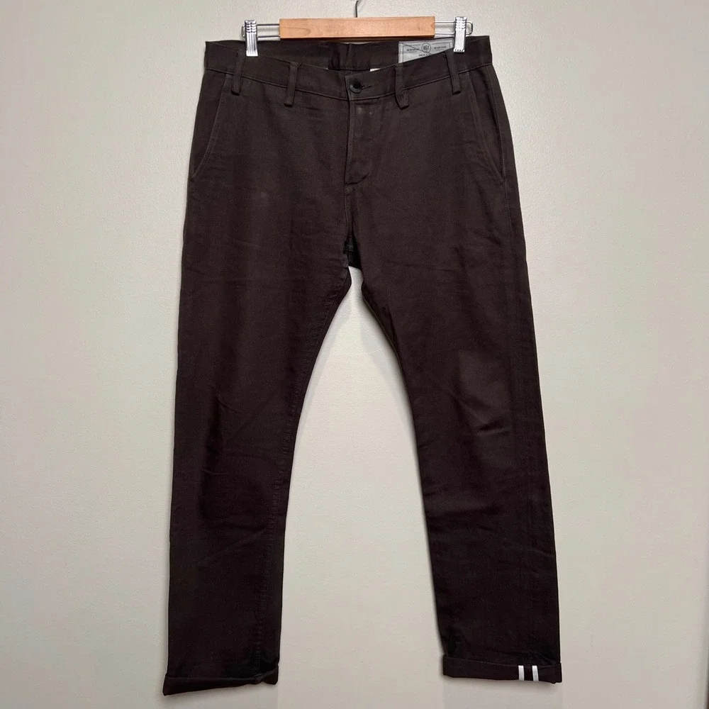 Rogue Territory Officer Trouser Mens 32x34 Brown Slim Taper Chino RGT USA Made